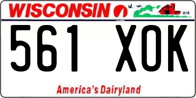 WI license plate 561XOK
