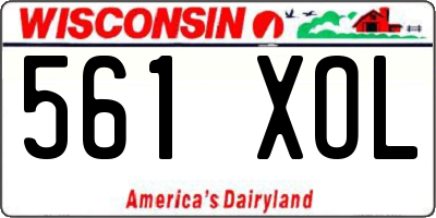 WI license plate 561XOL