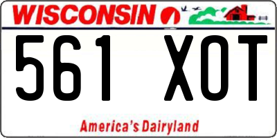 WI license plate 561XOT