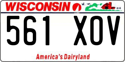 WI license plate 561XOV