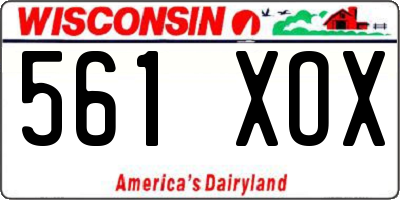 WI license plate 561XOX