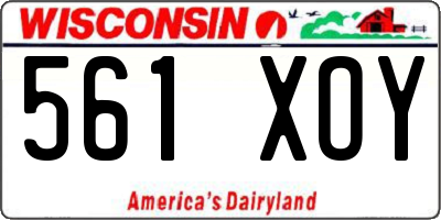 WI license plate 561XOY