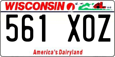 WI license plate 561XOZ