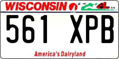 WI license plate 561XPB
