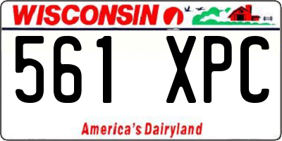 WI license plate 561XPC