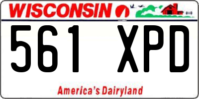 WI license plate 561XPD