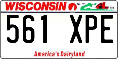WI license plate 561XPE
