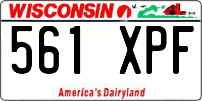 WI license plate 561XPF