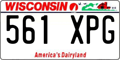 WI license plate 561XPG
