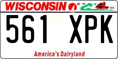 WI license plate 561XPK