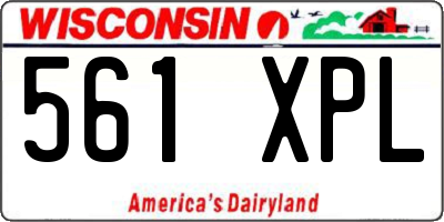 WI license plate 561XPL