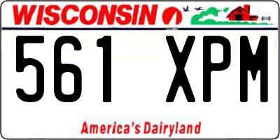 WI license plate 561XPM