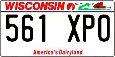 WI license plate 561XPO