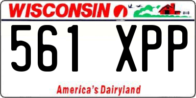 WI license plate 561XPP