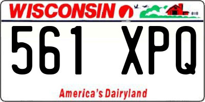 WI license plate 561XPQ