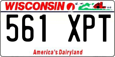 WI license plate 561XPT