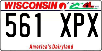 WI license plate 561XPX