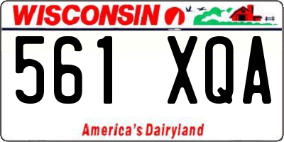 WI license plate 561XQA