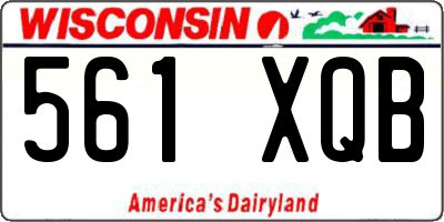 WI license plate 561XQB