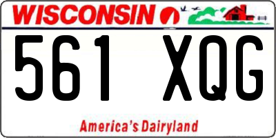 WI license plate 561XQG