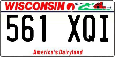 WI license plate 561XQI