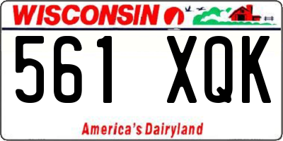 WI license plate 561XQK