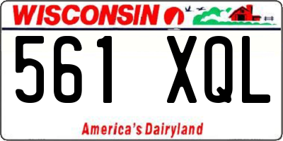 WI license plate 561XQL