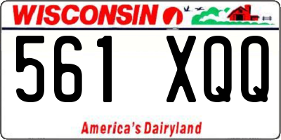 WI license plate 561XQQ