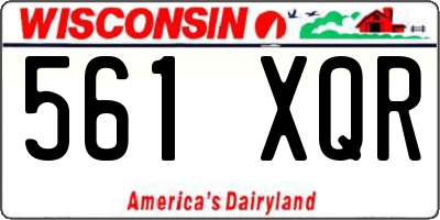 WI license plate 561XQR