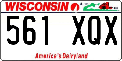 WI license plate 561XQX