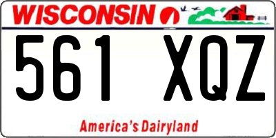 WI license plate 561XQZ