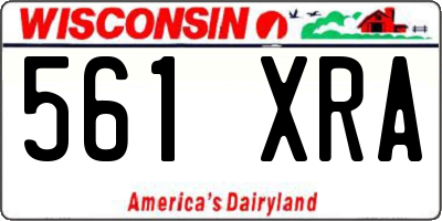 WI license plate 561XRA