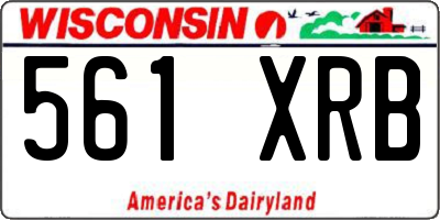 WI license plate 561XRB