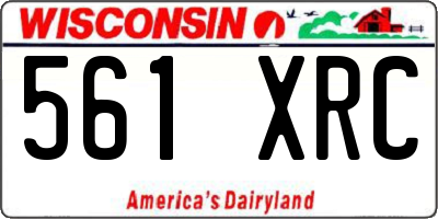 WI license plate 561XRC