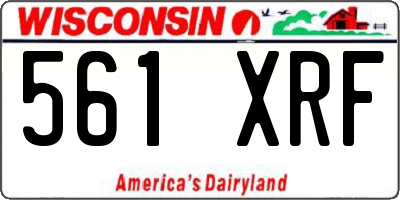WI license plate 561XRF