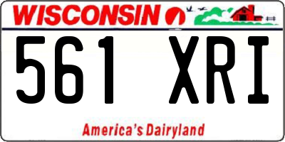 WI license plate 561XRI