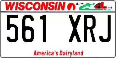 WI license plate 561XRJ