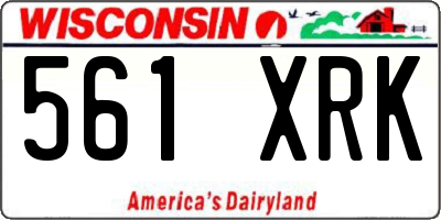 WI license plate 561XRK