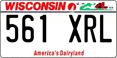 WI license plate 561XRL