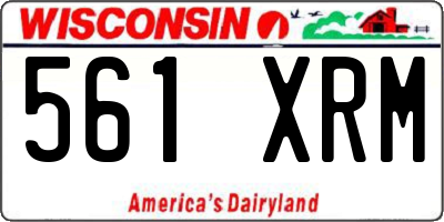 WI license plate 561XRM