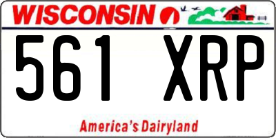 WI license plate 561XRP