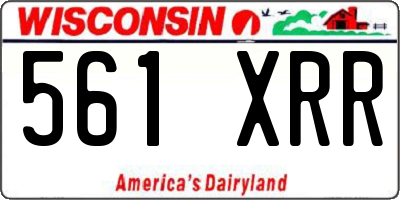 WI license plate 561XRR