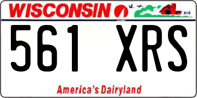 WI license plate 561XRS