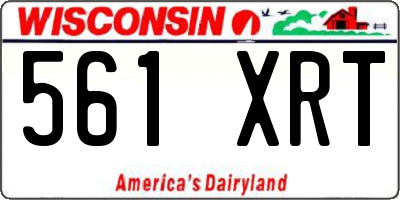 WI license plate 561XRT