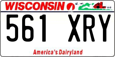 WI license plate 561XRY
