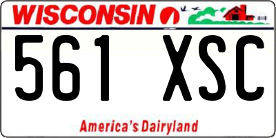 WI license plate 561XSC