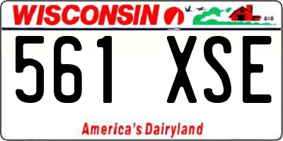 WI license plate 561XSE
