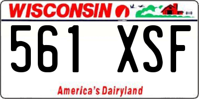 WI license plate 561XSF
