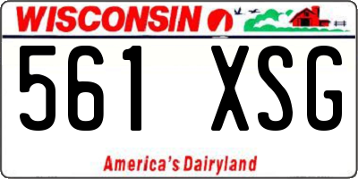 WI license plate 561XSG