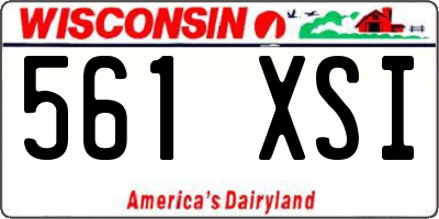 WI license plate 561XSI